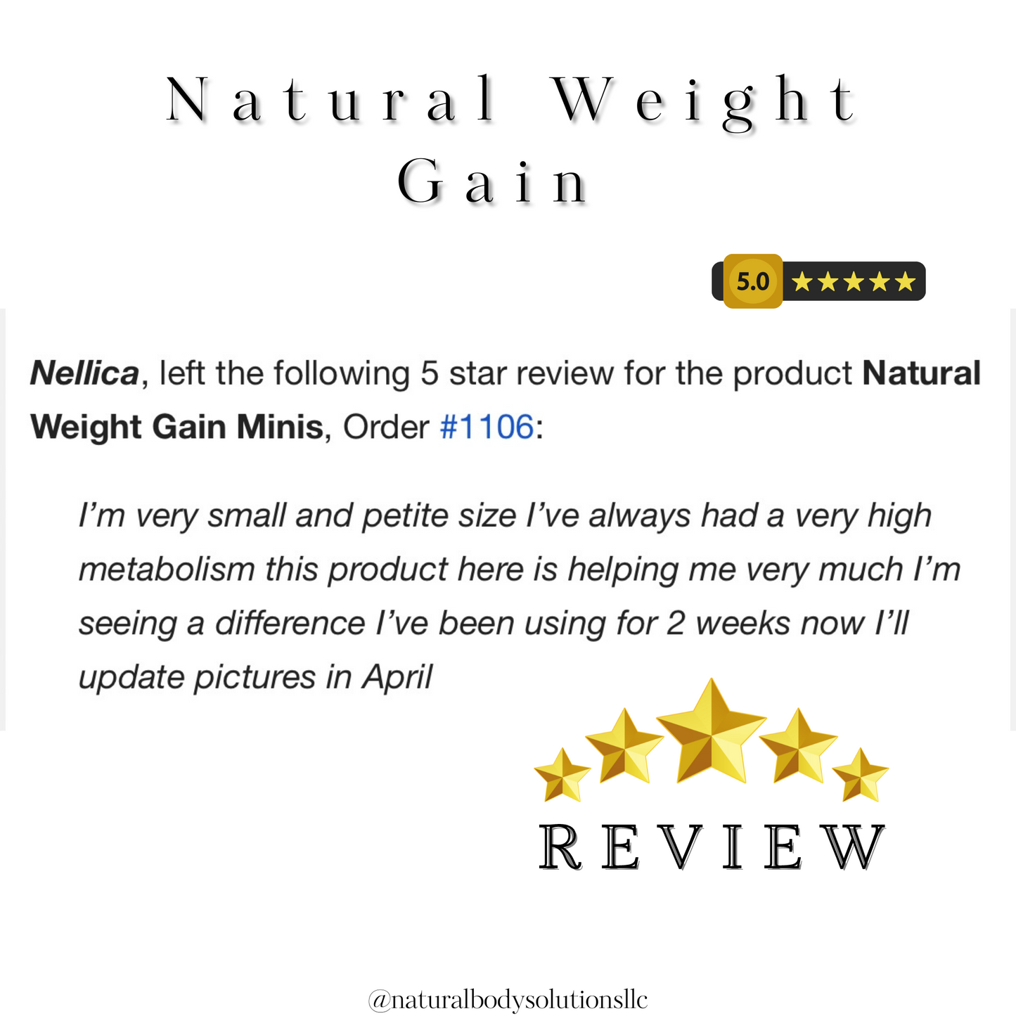 Natural Body Solutions #1 Weight Gain Supplements